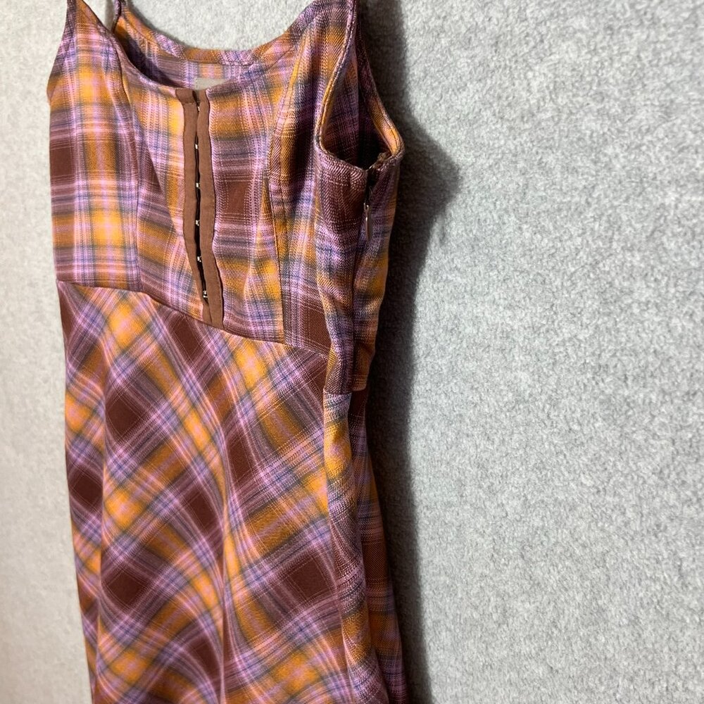 Urban Outfitters Keya Plaid Hook & Eye Mini Dress View 5